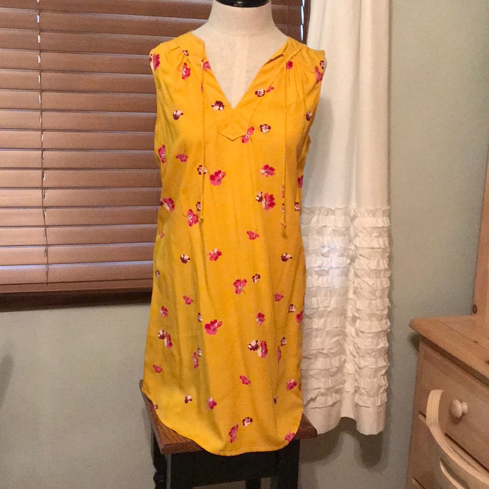 Yellow and pink floral dress
